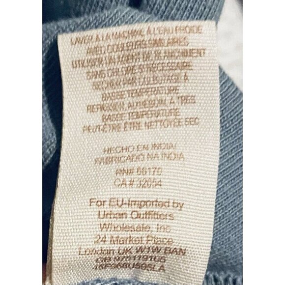 Free People Top Womens Medium Blue Grandpa Jersey Outer Sunset Lace Cut Out Boho - Picture 10 of 11